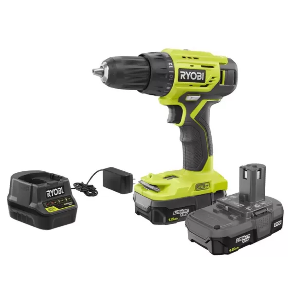 RYOBI 15 Amp 10 in. Sliding Compound Miter Saw and 18-Volt Cordless ONE+ 1/2 in. Drill/Driver Kit w/(1)1.5 Ah Battery, Charger