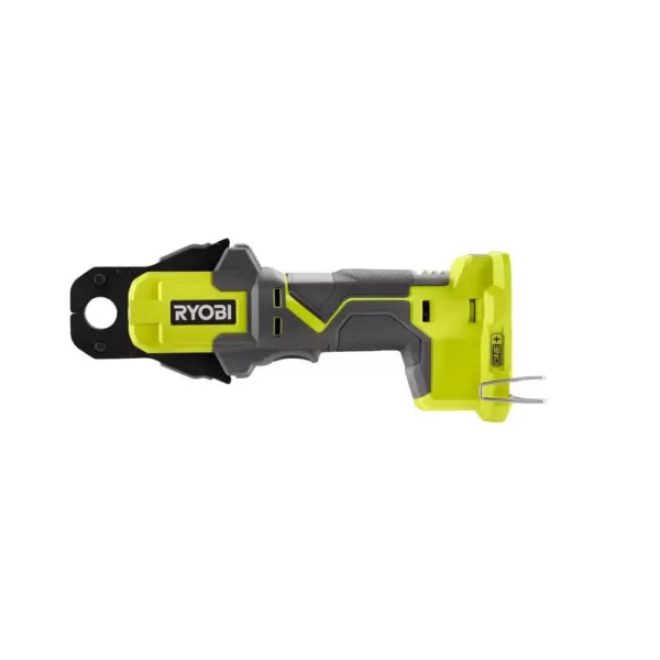 RYOBI 18-Volt ONE+ PEX Crimp Ring Press Tool with 2.0 Ah Lithium-Ion Battery and Dual Chemistry IntelliPort Charger