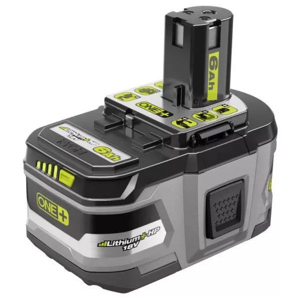 RYOBI 18V ONE+ Lithium-Ion 6.0 Ah LITHIUM+ HP High Capacity Battery and Charger