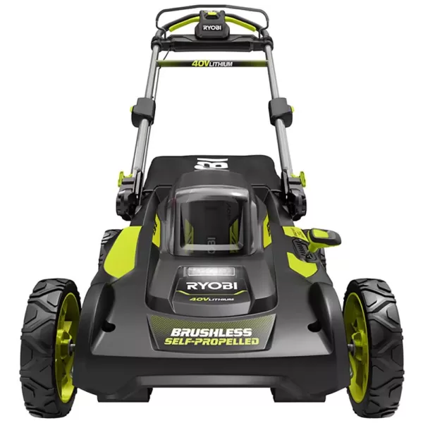 RYOBI 20 in. 40-Volt Brushless Lithium-Ion Cordless Self-Propelled Walk Behind Mower with 2 6.0 Ah Batteries, Charger Included