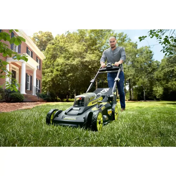 RYOBI 20 in. 40-Volt Brushless Lithium-Ion Cordless Self-Propelled Walk Behind Mower with 2 6.0 Ah Batteries, Charger Included