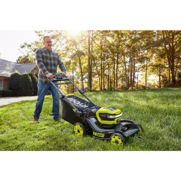 RYOBI 21 in. 40-Volt Lithium-Ion Brushless Cordless Walk Behind Self-Propelled Mower with 7.5 Ah Battery/Charger Included