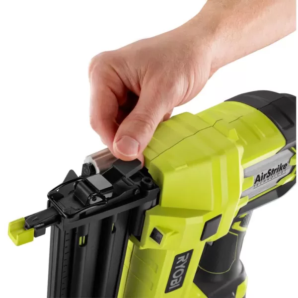 RYOBI 18-Volt ONE+ Lithium-Ion Cordless AirStrike 18-Gauge Brad Nailer and 16-Gauge Straight Nailer 2-Tool Combo Kit