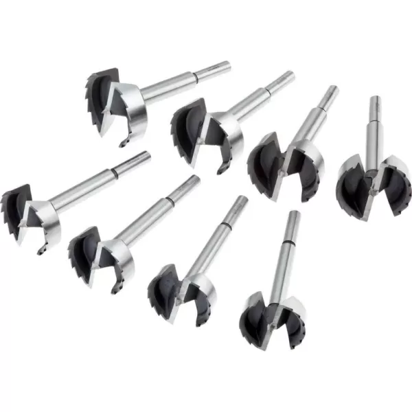 Shop Fox 2-1/4 in. to 3-1/8 in. Steel Forstner Bit Set (8-Piece)