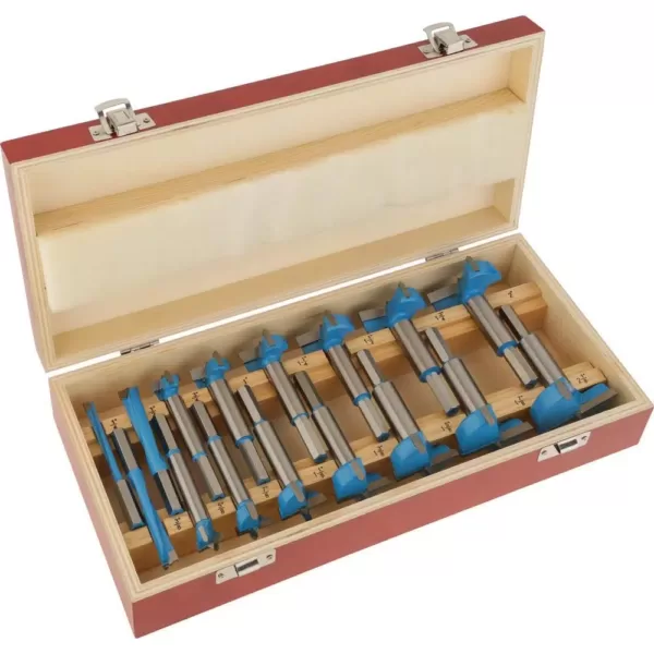 Shop Fox 1/4 in. to 2-1/8 in. 16-Pieces Carbide Forstner Bit Set