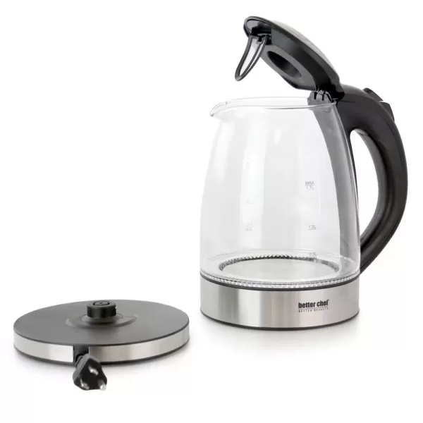 Better Chef 7-Cup Glass and Stainless Steel Cordless Electric Tea Kettle