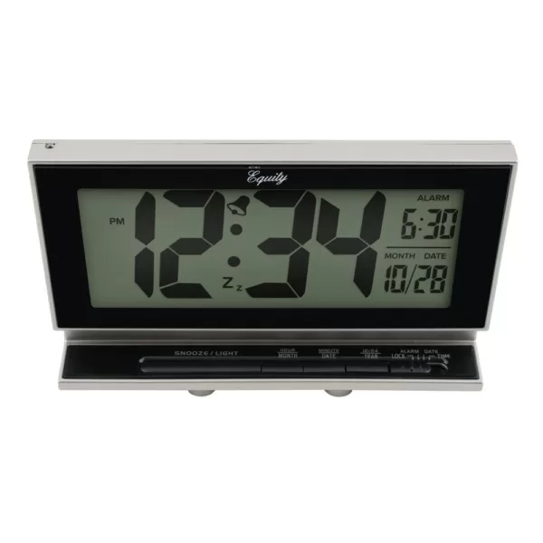 Equity by La Crosse Large 2 in. LCD Alarm Table Clock with Night Vision Technology