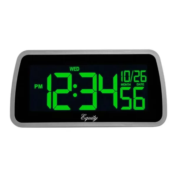 Equity by La Crosse Digital 6 x 4 in. LCD Interchangeable Color Display Alarm Clock