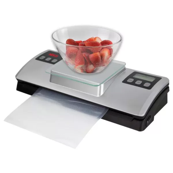 Nesco Silver Food Vacuum Sealer with Bag Cutter