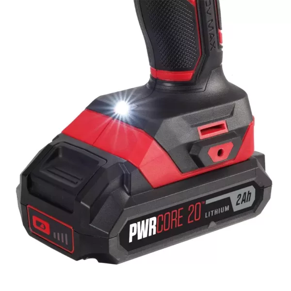 Skil PWRCORE 20-Volt Lithium-Ion Cordless 1/4 in. Hex Impact Driver Kit