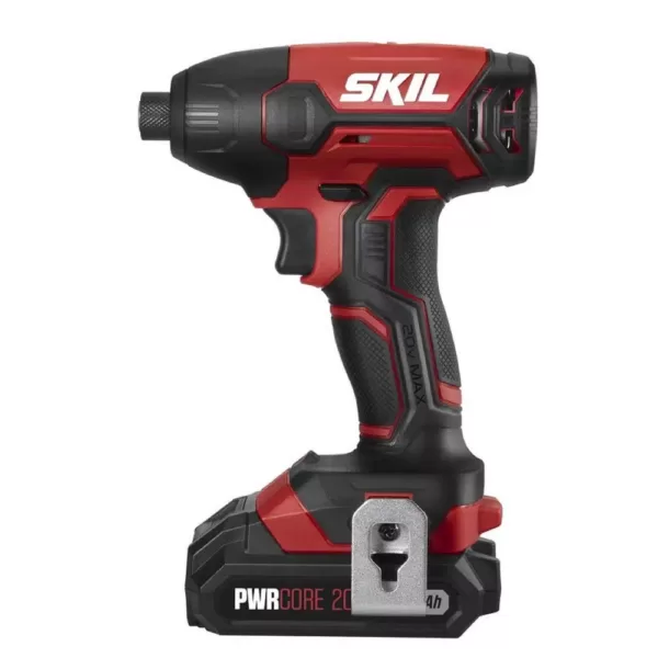 Skil PWRCORE 20-Volt Lithium-Ion Cordless 1/4 in. Hex Impact Driver Kit