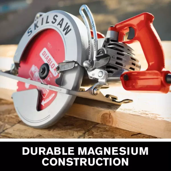 SKILSAW 15 Amp Corded Electric 10-1/4 in. Magnesium SAWSQUATCH Worm Drive Circular Saw with 40-Tooth Diablo Carbide Blade