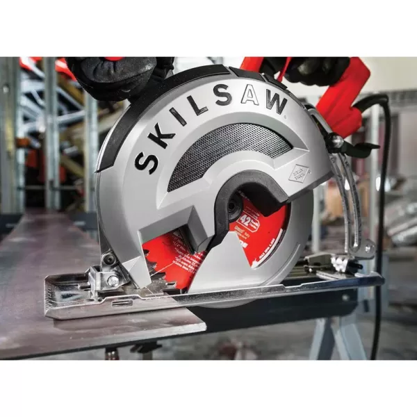 SKILSAW 15 Amp Corded Electric 8 in. OUTLAW Worm Drive Saw for Metal with 42-Tooth Diablo Cermet-Tipped Blade