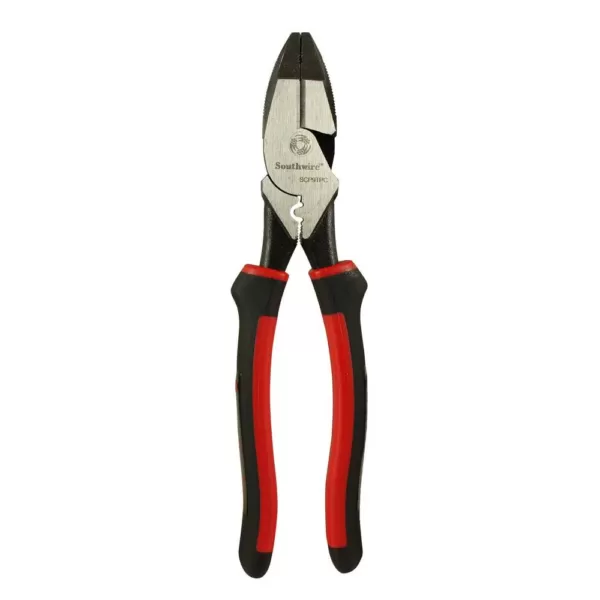 Southwire 9 in. Hi-Leverage Side Cutting Pliers with Crimp-Tape Puller