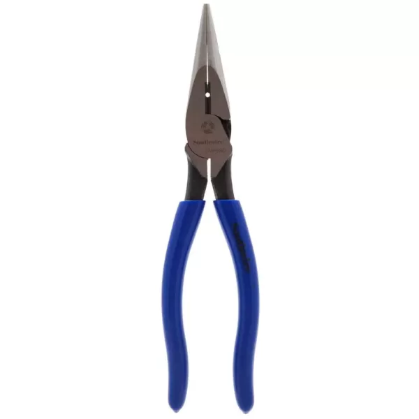 Southwire 8 in. Heavy-Duty Long-Nose Pliers with Side Cutter, Stripper and Dipped Handles