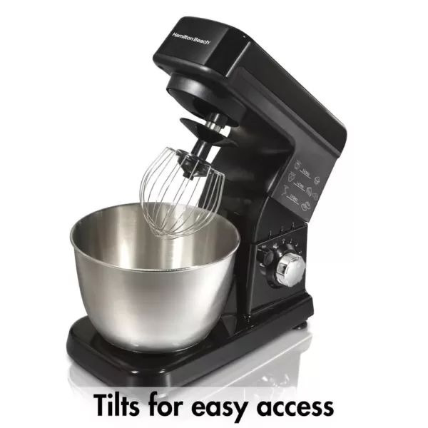 Hamilton Beach 3.5-Quart Black 6-Speed Stand Mixer