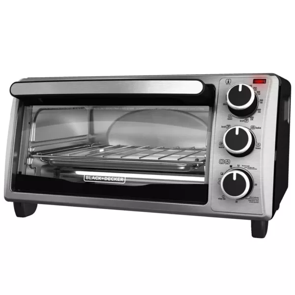 BLACK+DECKER 4-Slice Stainless Steel Toaster Oven