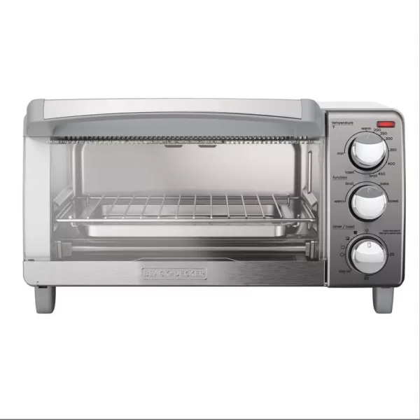 BLACK+DECKER 4-Slice Stainless Steel Toaster Oven