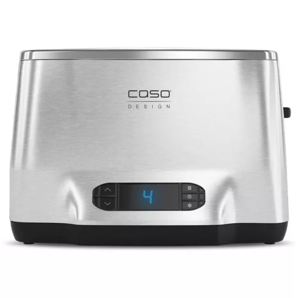 CASO Inox 2-Slice Stainless Steel Wide Slot Toaster with Automatic Shut-Off