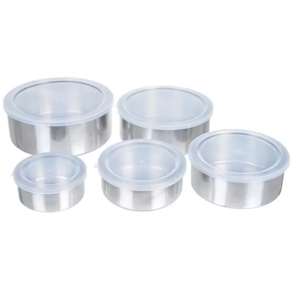 Chef Buddy 5-Piece Stainless Steel Bowl Set with Lids