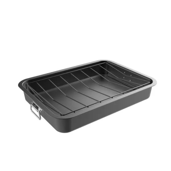 Classic Cuisine Heavy Duty Nonstick Roasting Pan with Angled Rack