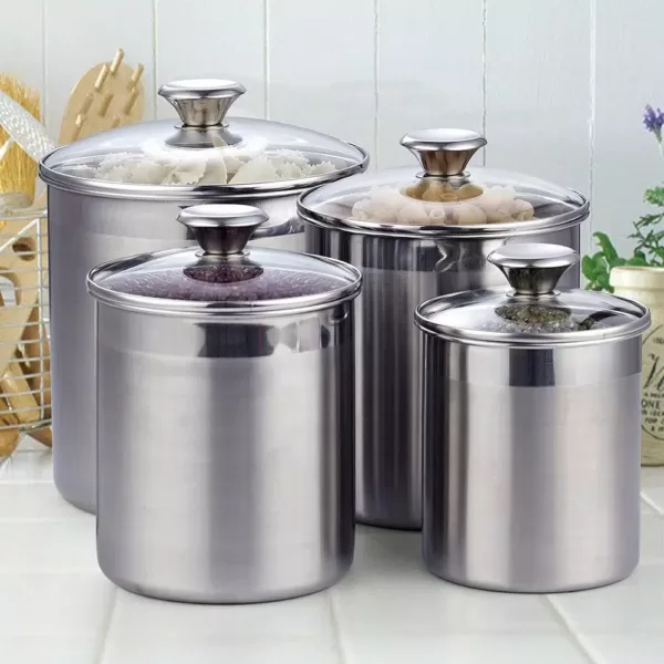 Cooks Standard 02553 4-Piece Stainless Steel Canister Set