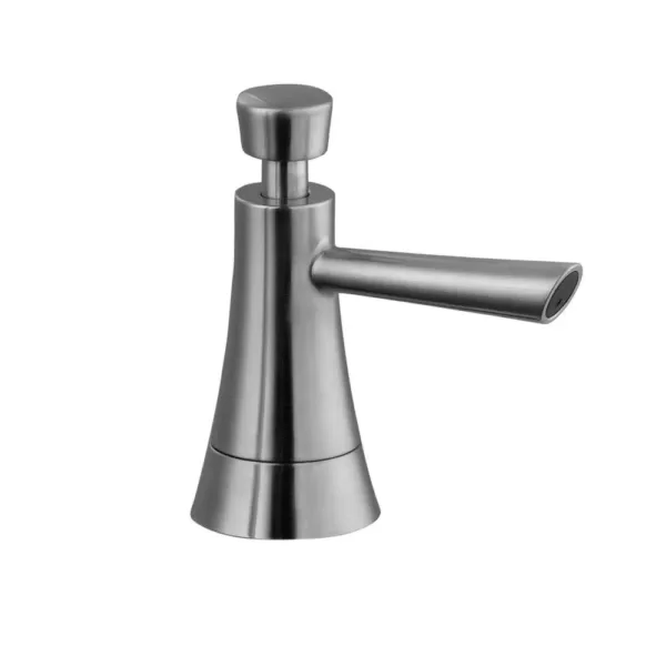 Glacier Bay Selma 2-Handle Pull-Down Sprayer Bridge Kitchen Faucet with Soap Dispenser in Stainless Steel