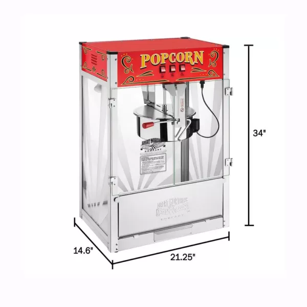 Great Northern Red Great Northern Midway Marvel Commercial Quality Popcorn Popper 16 Ounce