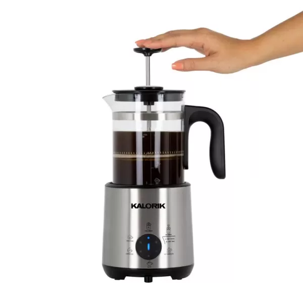 KALORIK Bartista 3-Cup Stainless Steel Electric French Press Coffee Maker