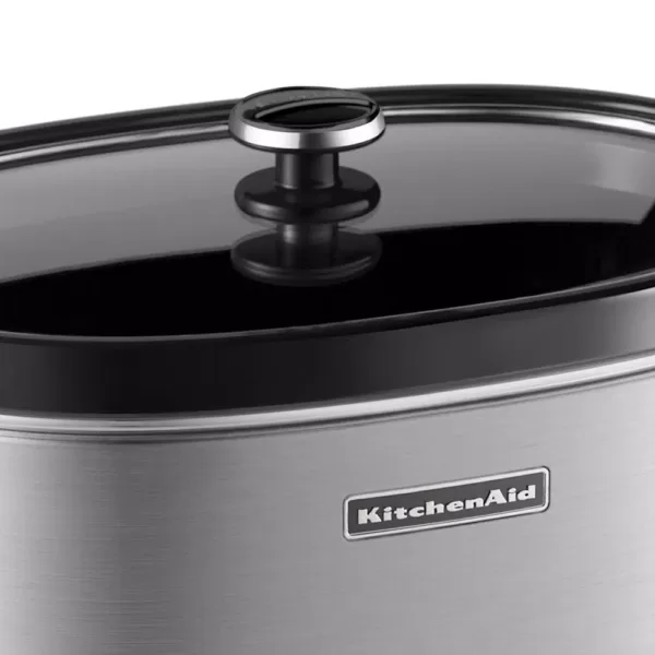 KitchenAid 6 Qt. Programmable Stainless Steel Slow Cooker with Built-In Timer and Temperature Settings