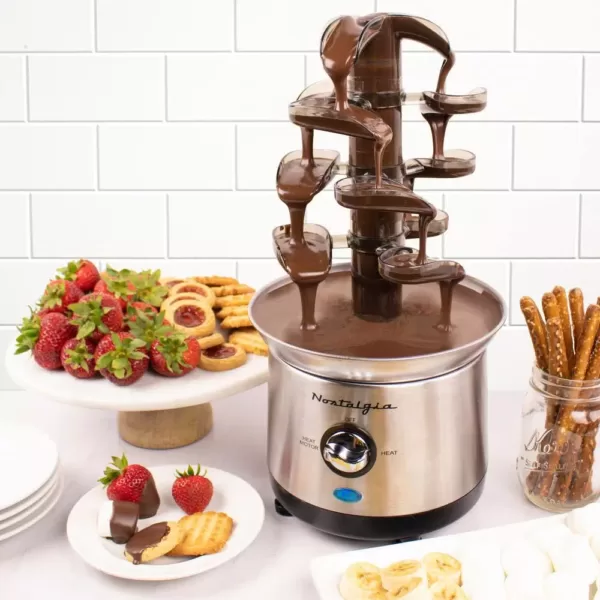 Nostalgia 3-Tier Stainless Steel Cascading Fondue Fountain