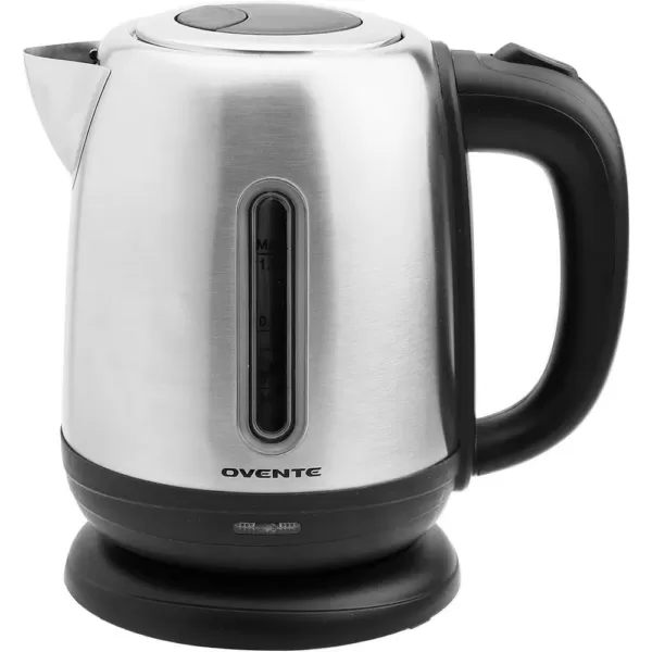 Ovente 5-Cup Stainless Steel Electric Kettle, BPA-Free, Concealed Heating Element, Auto Shut Off & Boil-Dry Protection