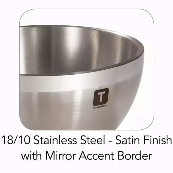 Tramontina Gourmet 5 Qt. Double Wall Stainless Steel Mixing Bowl