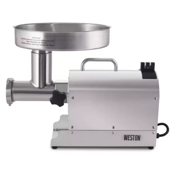 Weston Pro Series #8 0.75 HP Stainless Steel Electric Meat Grinder