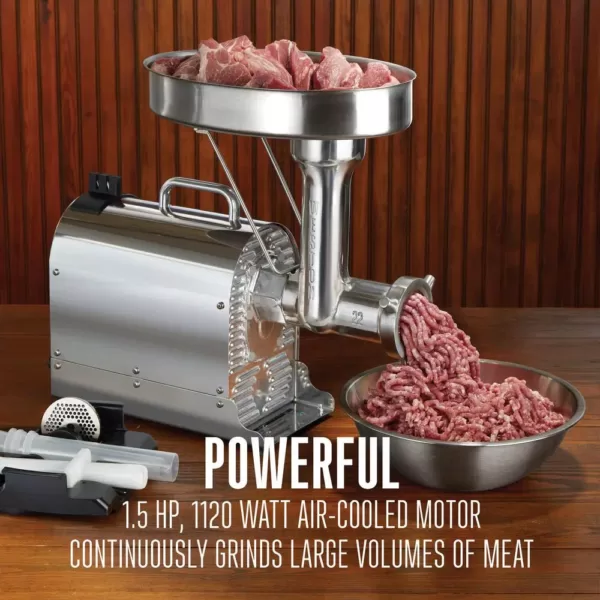 Weston Pro Series #22 1.5 HP Stainless Steel Electric Meat Grinder