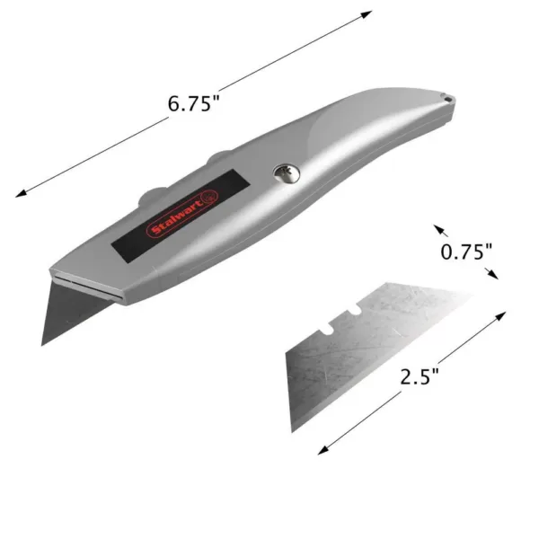 Stalwart Retractable Utility Knife Set (2-Pack)