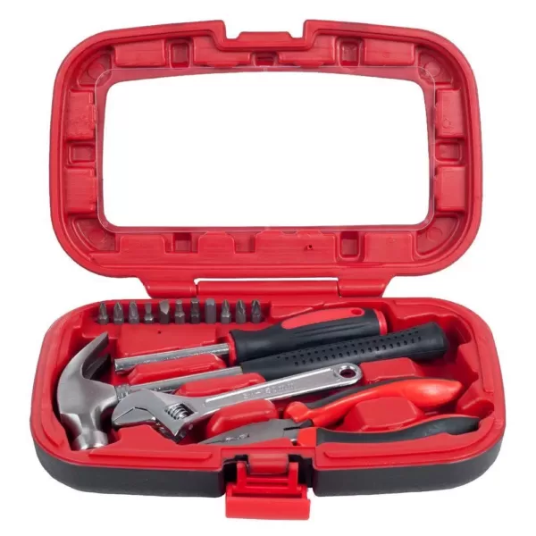 Stalwart Multipurpose Car and Office Black Tool Kit (15-Piece)