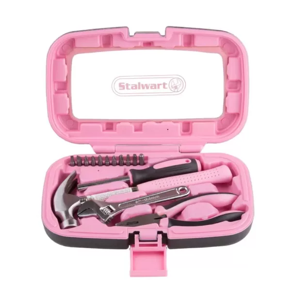 Stalwart Home Pink Tool Kit (15-Piece)