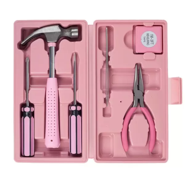 Stalwart 9-Piece Pink Home Hand Tools, Tool Set