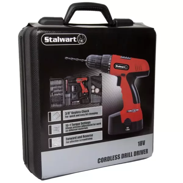 Stalwart 18-Volt 3/8 in. Cordless Drill Set (89-Piece)