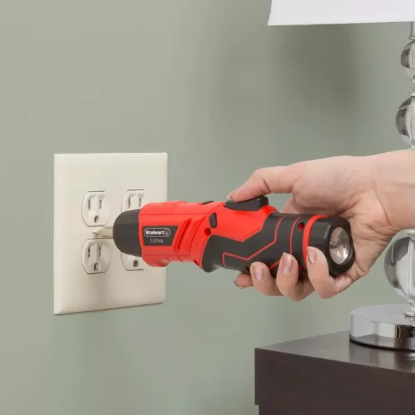 Stalwart LED Rechargeable Pivoting Cordless Screwdriver Set (45-Piece)