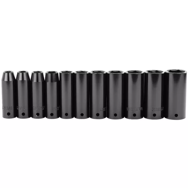 Stanley 1/2 in. Drive SAE Deep Impact Socket Set (11-Piece)