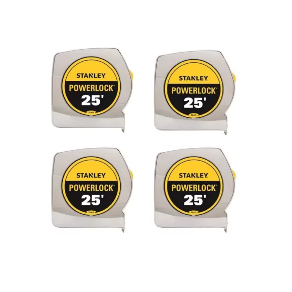 Stanley 25 ft. PowerLock Tape Measure (4-Pack)