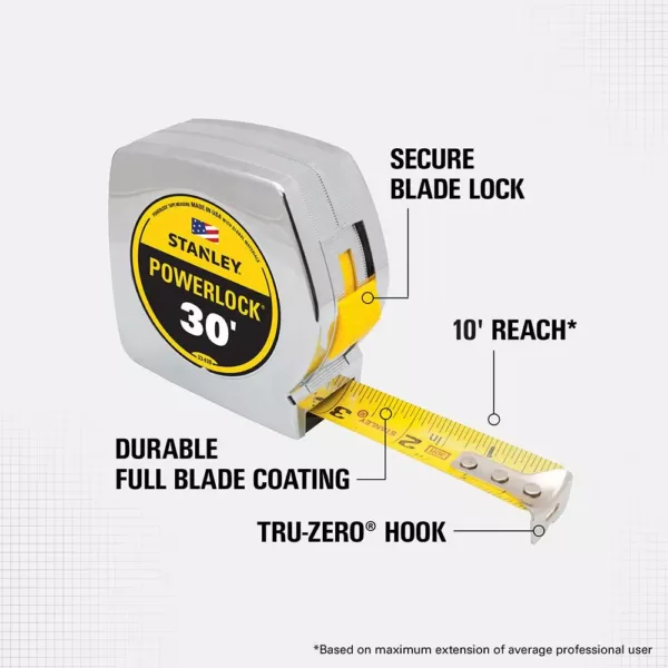 Stanley 30 ft. PowerLock Tape Measure