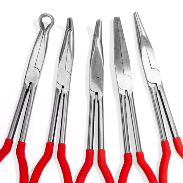 Stark 11 in. L Reach Nose Pliers Set (5-Piece)