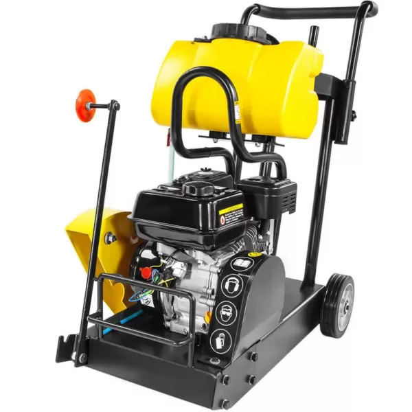 Stark 6.5 HP 14 in. Concrete Cut-Off Walk-Behind Saw Power Floor Cutter Unit with 3.15 Gal. Water Tank Sprinkler System