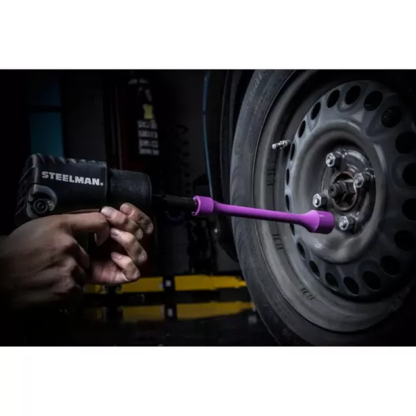 Steelman 1/2 in. Drive 22mm 140 ft./lb. Torque Stick Limiting Socket in Pink