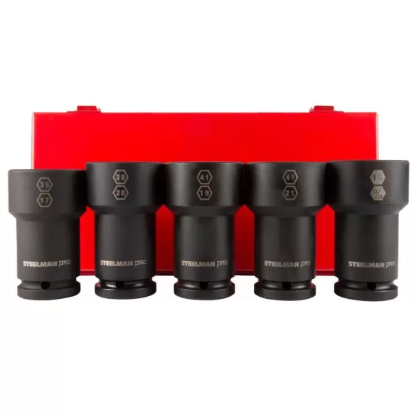 Steelman 3/4 in. Drive Budd Wheel Combo Impact Socket Set (5-Piece)