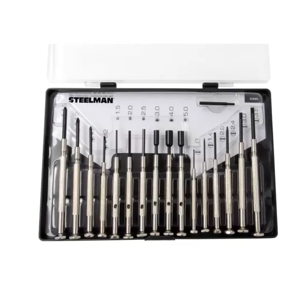 Steelman Precision Steel Shaft Screwdriver Set (16-Piece)