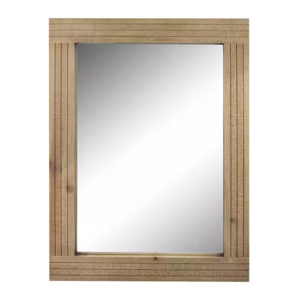 Stonebriar Collection Medium Rectangle Brown Casual Mirror (24.16 in. H x 18.11 in. W)